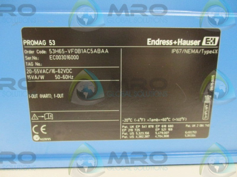 ENDRESS+HAUSER 53H65-VF0B1AC5ABAA TRANSMITTER  NSNP