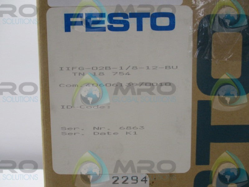 FESTO IIFG-02B-1/8-12-BU 10BAR 145PSI  NSMP