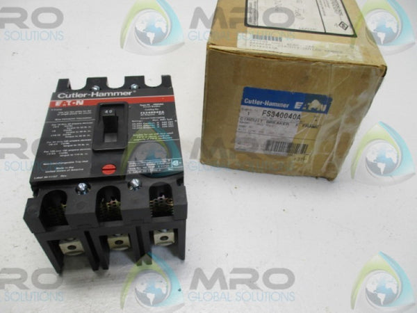 CUTLER HAMMER FS340040A CIRCUIT BREAKER 40A   NSMP