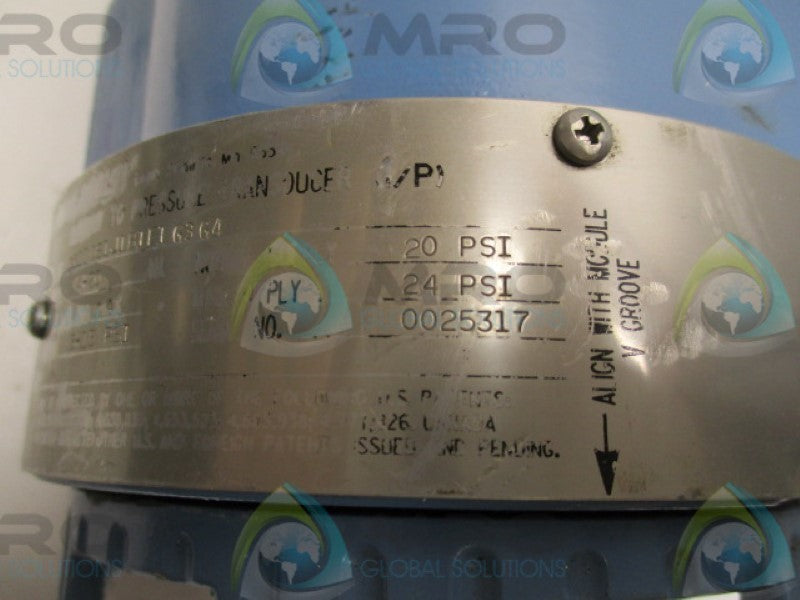 ROSEMOUNT 3311DS1J1B1F1G3G4 PRESSUREE TRANSDUCER 3-15PSI 4-20MA  UNMP