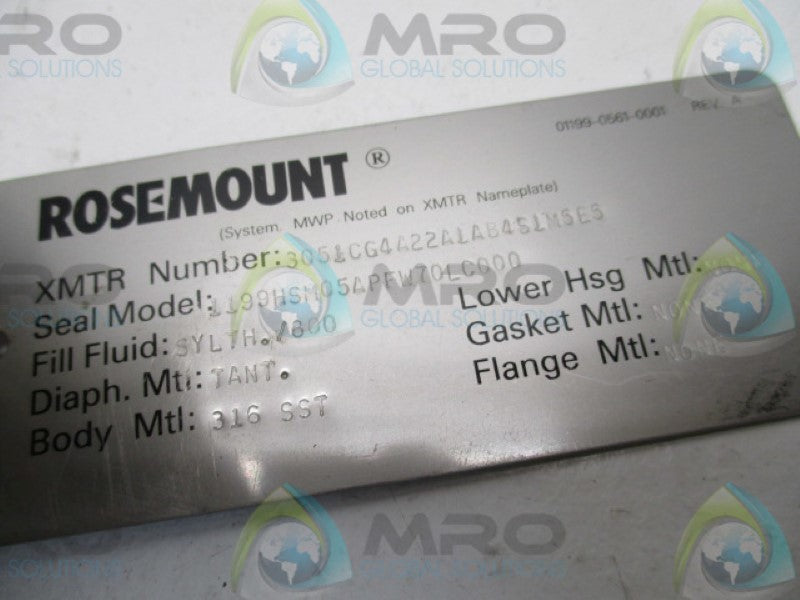 ROSEMOUNT CG4A22A1AS1B4E5M5 TRANSMITTER (AS PICTURED)  NSNP