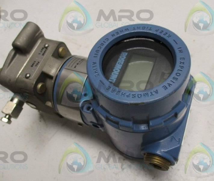 ROSEMOUNT 3051CD3A22A1AS1B4F5M5 TRANSMITTER 0-1000"H2O 275PSI  NSNP