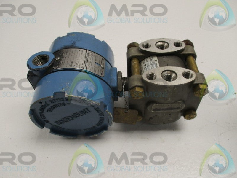 ROSEMOUNT 1151DP4E22T0085B1 PRESSURE TRANSMITTER 0-50"WC 2000PSI 4-20MA  UNMP