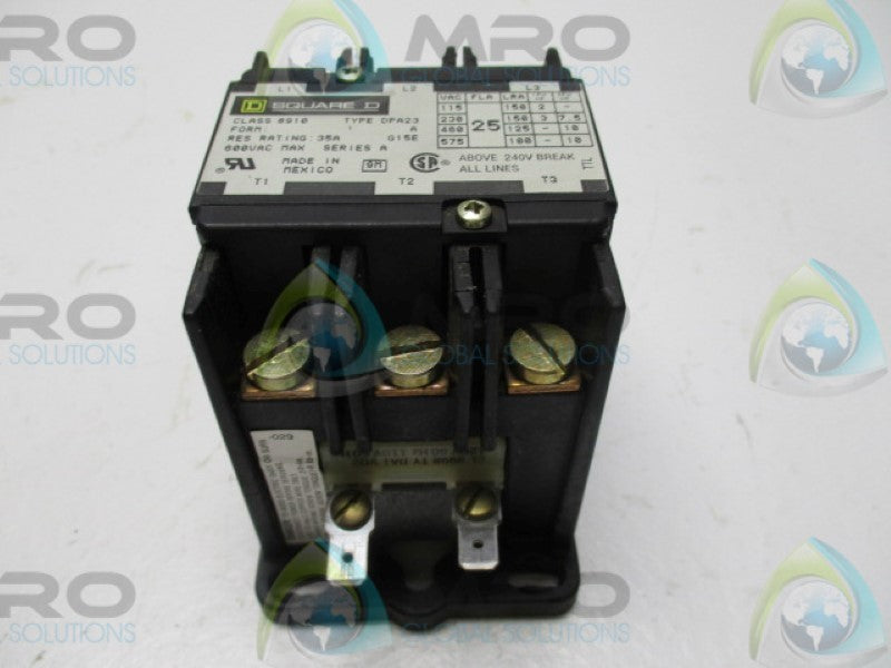 SQUARE D 8910-DPA23V02 SER.A CONTACTOR 120V * USED*