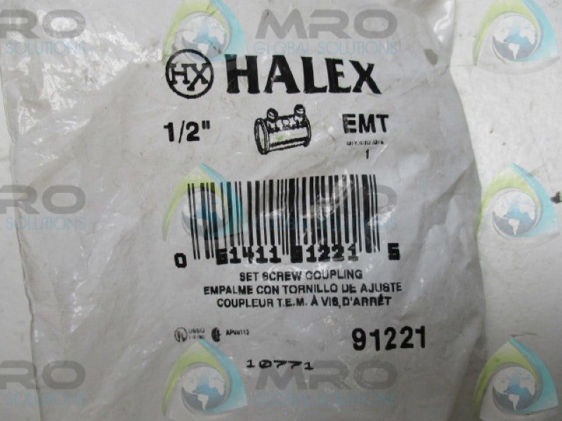 HALEX EMT 91221 SET SCREW COUPLING 1/2"  NSMP