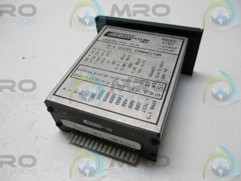 CINCINNATI ELECTROSYSTEMS 4161-4-15 DISPLAY PANEL METER 7-DIGIT  UNMP