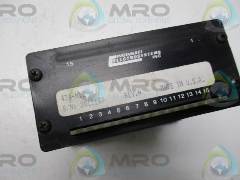 CINCINNATI ELECTROSYSTEMS 434-N12 DISPLAY PANEL METER 4-DIGIT  UNMP