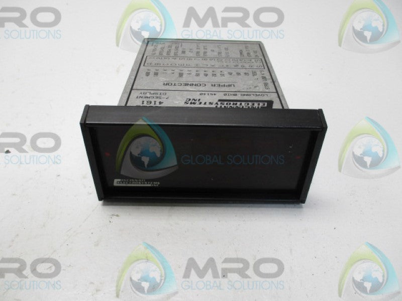 CINCINNATI ELECTROSYSTEMS 4161-5-15 DISPLAY PANEL METER 7-DIGIT  UNMP