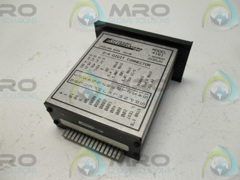 CINCINNATI ELECTROSYSTEMS 4161-4-15-N12 DISPLAY PANEL METER  UNMP
