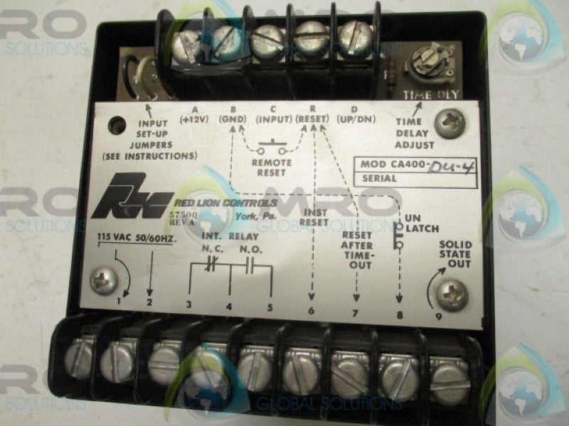 RED LION CONTROLS CA400-DU-4 DIGITAL ANALOG COUNTER 115VAC * USED*