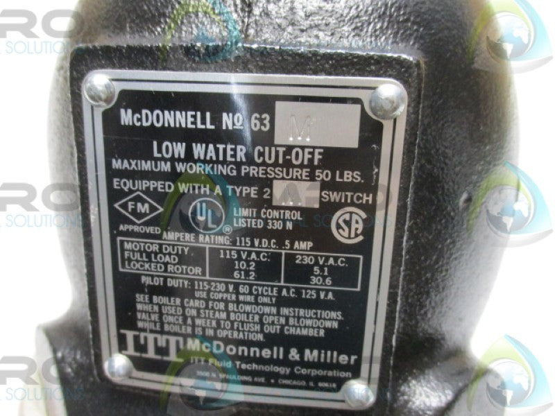 MCDONALD & MILLER 63M LOW WATER CUT-OFF * NEW IN BOX *