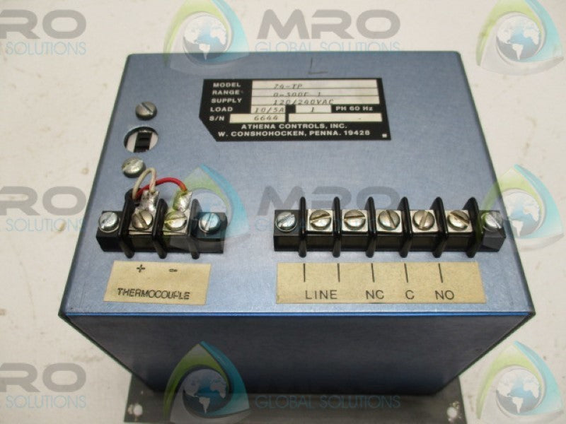 ATHENA CONTROLS 74-TP TEMPERATURE CONTROLLER 300F 120/240VAC  UNMP