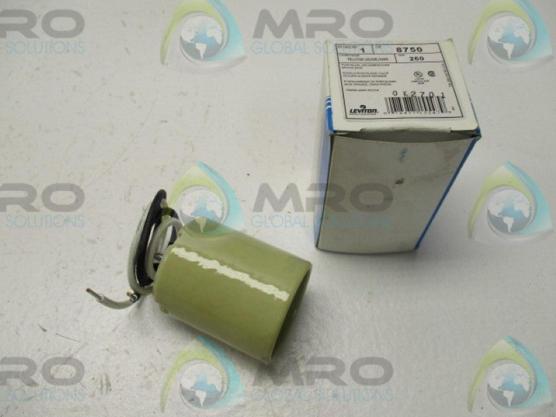 LEVITON 8750 YELLOW PORCELAIN LAMPHOLDER 1500W 600V * NEW IN BOX *