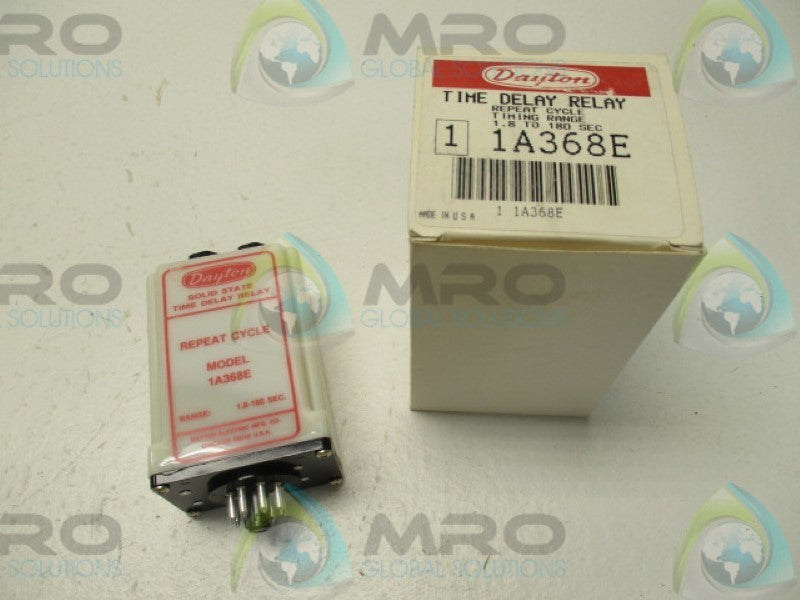 DAYTON 1A368E TIME DELAY RELAY 1.8-180 SECONDS 120VAC * NEW IN BOX *