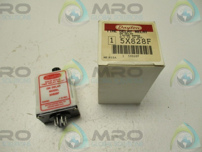 DAYTON 5X828F TIME DELAY RELAY 0.1-10 SECONDS 120VAC * NEW IN BOX *