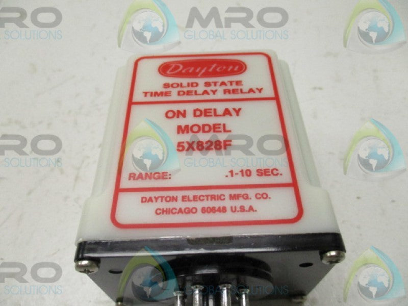 DAYTON 5X828F TIME DELAY RELAY 0.1-10 SECONDS 120VAC * NEW IN BOX *