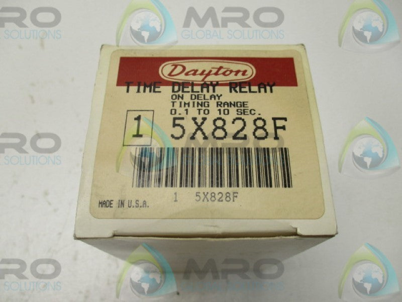 DAYTON 5X828F TIME DELAY RELAY 0.1-10 SECONDS 120VAC * NEW IN BOX *