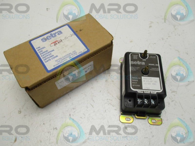 SETRA 264120-27 PRESSURE TRANSDUCER 0-25.0" WC 12-28VDC  NSMP