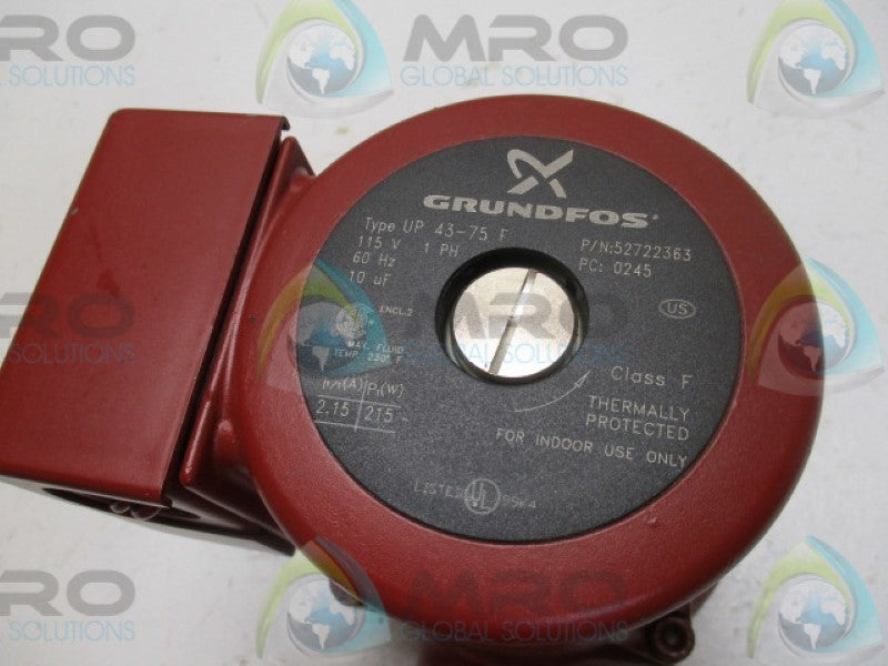 GRUNDFOS UP43-75F CAST IRON PUMP 115V 1PH * NEW IN BOX *
