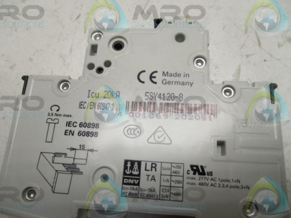 SIEMENS 5SY4120-8 CIRCUIT BREAKER D20A 1P  NSMP
