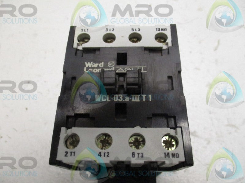 WARD LEONARD WCL-03.A-IIIT1 CONTACTOR 110/120V  UNMP
