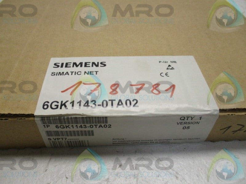 SIEMENS SIMATIC NET 6GK1143-0TA02 * FACTORY SEALED *