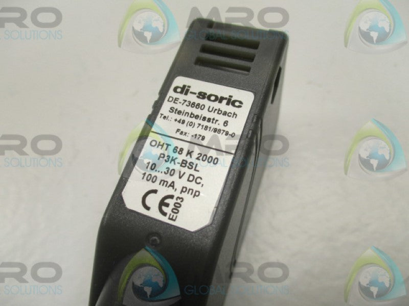 DI-SORIC OHT68K2000 P3K-BSL SENSOR 10-30VDC  NSNPIN BOX