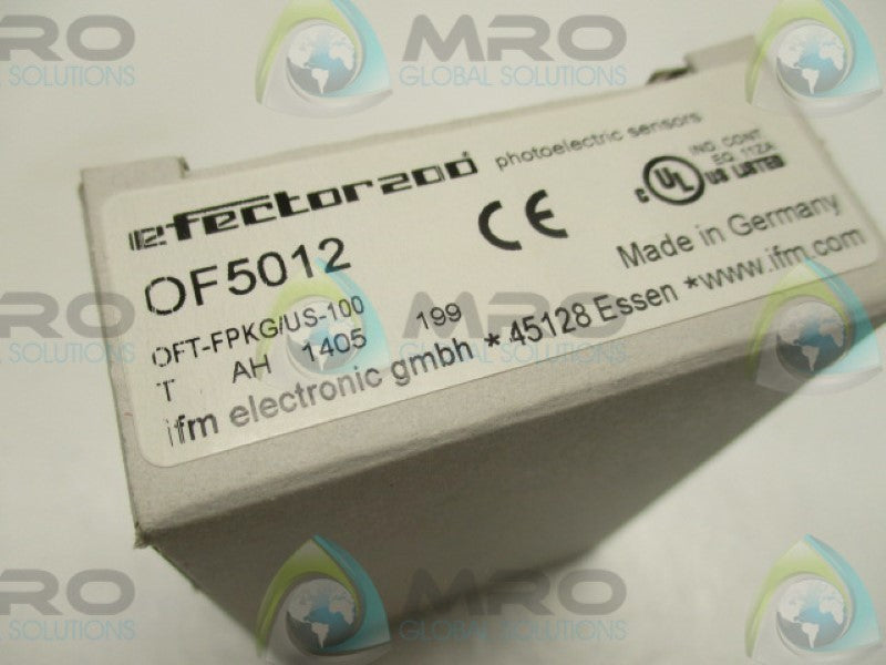 IFM EFECTOR OF5012 OFT-FPKG/US-100 PHOTOELECTRIC SENSOR 10-36VDC  NSMP