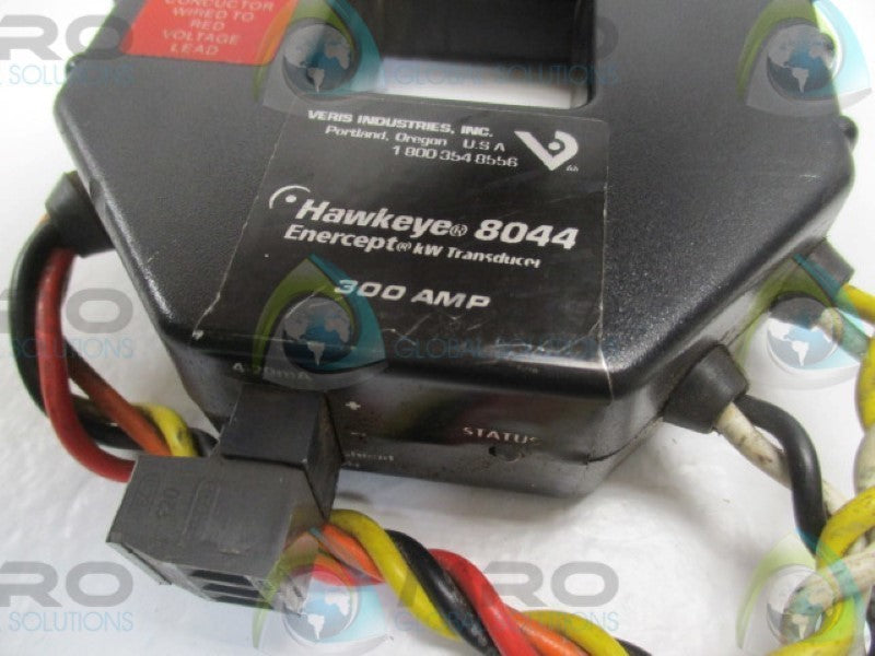 HAWKEYE 8033 H8044-0300-2 3CF7A23A-0E-24 ENERCEPT KW TRANSDUCER 300A * USED*