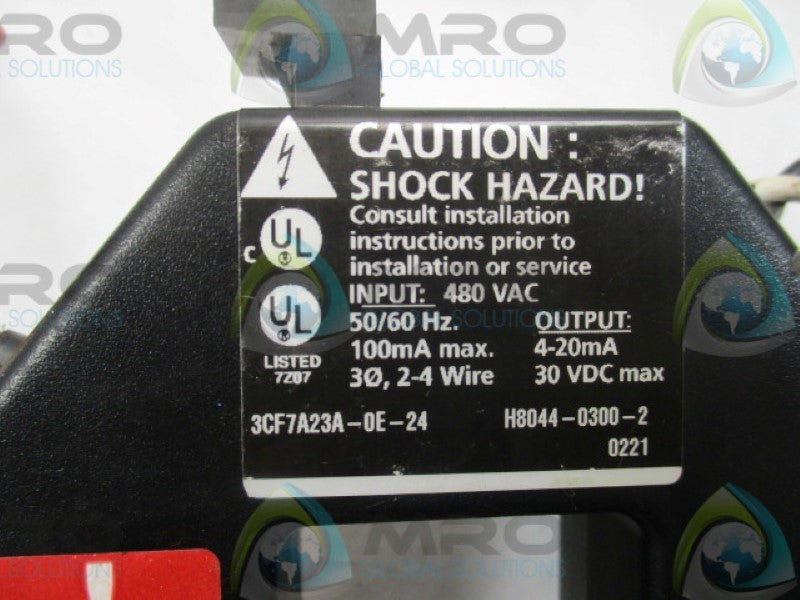 HAWKEYE 8033 H8044-0300-2 3CF7A23A-0E-24 ENERCEPT KW TRANSDUCER 300A * USED*