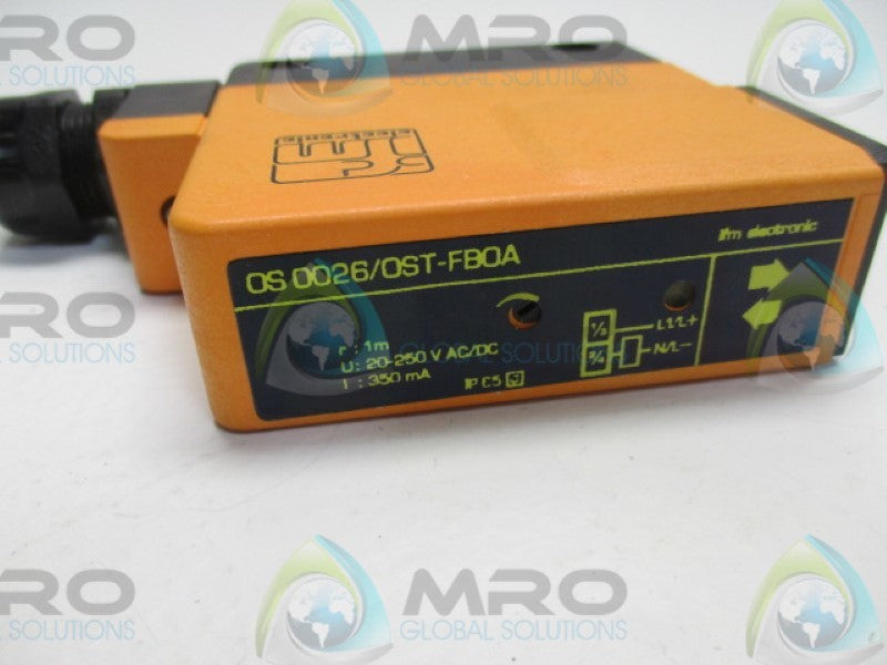 IFM EFECTOR OS0026 OST-FB0A EFLECTION SENSOR (AS PICTURED)  NSMP