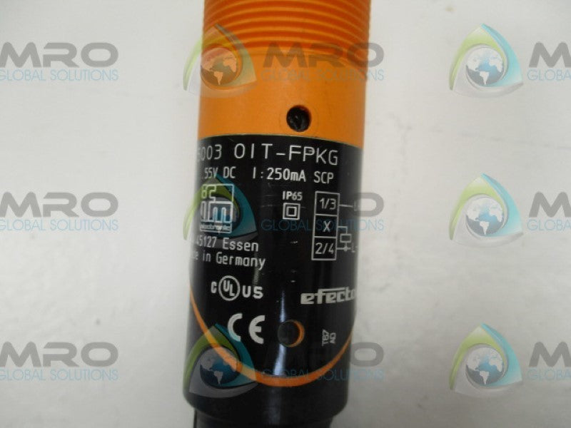 IFM EFECTOR 015003 O1T-FPKG DIFFUSE REFLECTION SENSOR * USED*