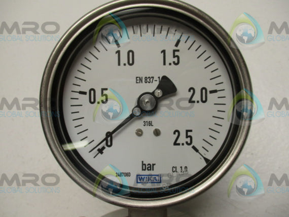 WIKA 990.18 PRESSURE GAUGE 0-2.5BAR * NEW NO BOX *