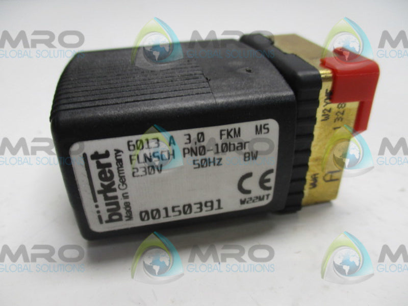 BURKERT 6013A3,0FKMMS 150391 SOLENOID VALVE 230V   NSMP