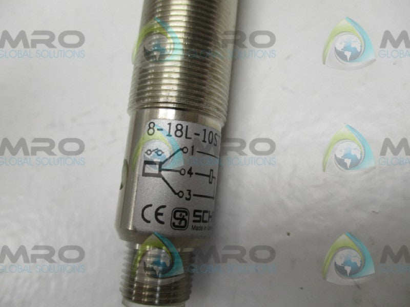 SCHMERSAL 8-18L-10STP-1665-1 PROXIMITY SENSOR  10-60VDC  NSNP
