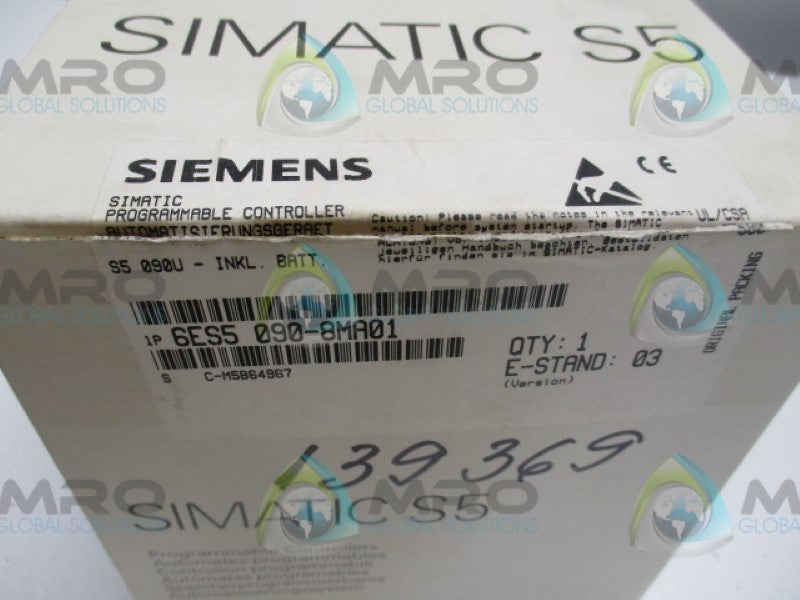 SIEMENS SIMATIC S5 6ES5090-8MA01 PROGRAMMABLE CONTROLLER  NSMP