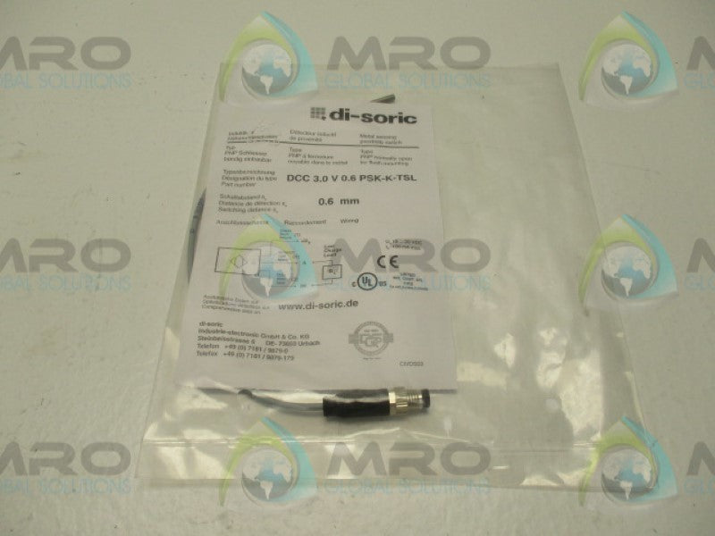 DI-SORIC DCC3.0V0.6PSK-K-TSL PROXIMITY SENSOR 0.6MM * NEW IN FACTORY BAG *