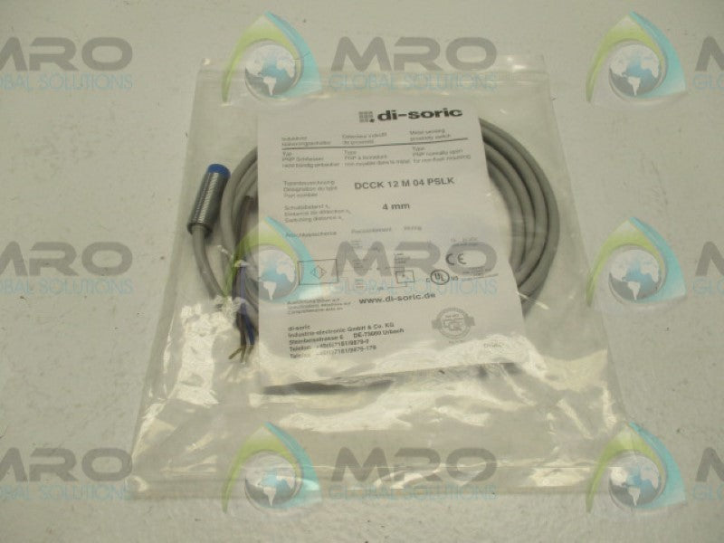 DI-SORIC DCCK12M04PSLK PROXIMTIY SENSOR 10-30VDC 14MM  NSMP