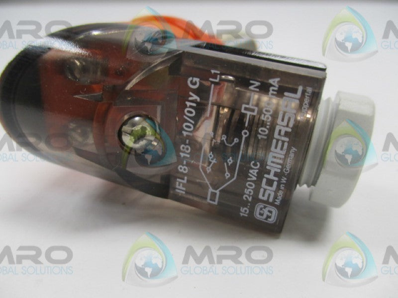 SCHMERSAL IFL8-18-10/01YG PROXIMITY SENSOR 15-250VAC  NSMP