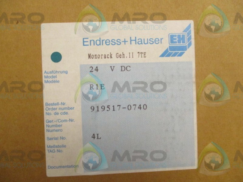 ENDRESS+HAUSER 919517-0740 SYSTEM HOUSING 24VDC  NSMP