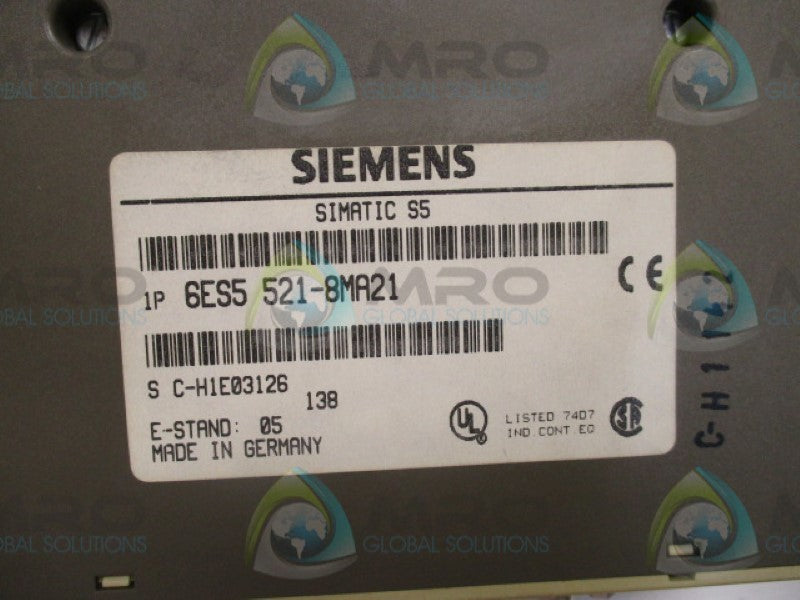 SIEMENS SIMATIC S5 6ES5521-8MA21 COMMUNICATION PROCESSER  UNMP