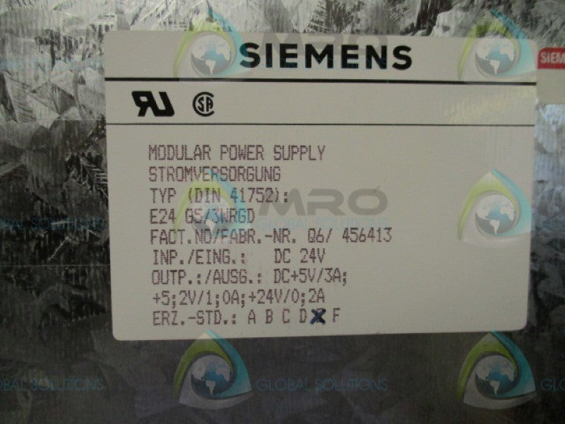 SIEMENS SIMATIC S5 6ES5951-7NB13 MODULAR POWER SUPPLY  UNMP