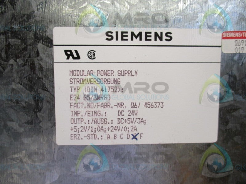 SIEMENS SIMATIC S5 6ES5951-7NB13 POWER SUPPLY  NSMP
