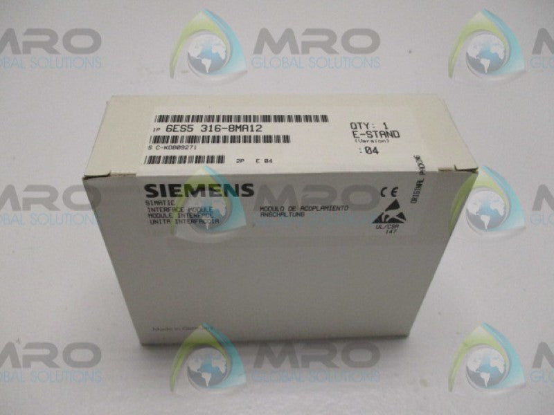SIEMENS SIMATIC 6ES5316-8MA12 INTERFACE MODULE  NSFS