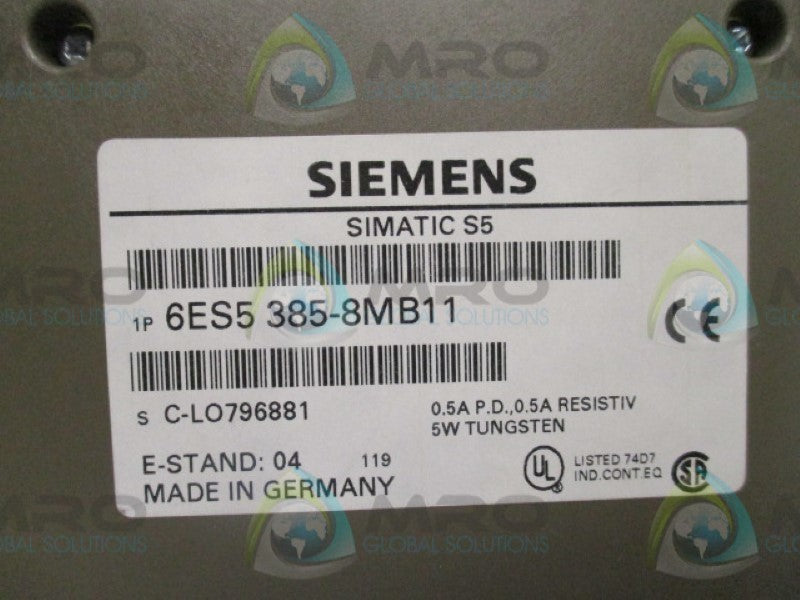 SIEMENS SIMATIC S5 6ES5385-8MB11 COUNTER MODULE  NSMP