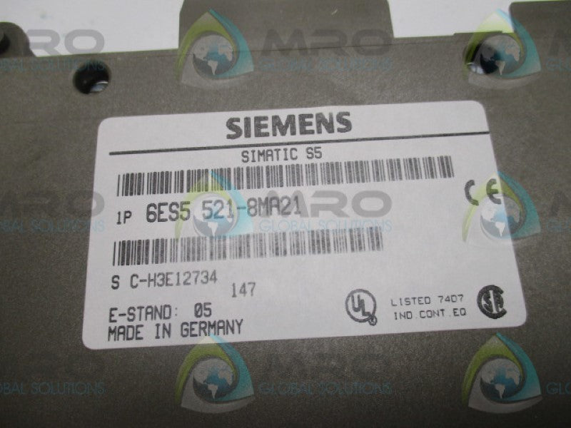 SIEMENS SIMATIC S5 6ES5521-8MA21 SERIAL INTERFACE MODULE  NSMP
