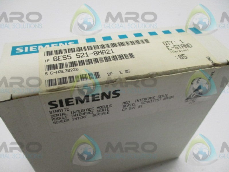 SIEMENS SIMATIC S5 6ES5521-8MA21 SERIAL INTERFACE MODULE  NSMP