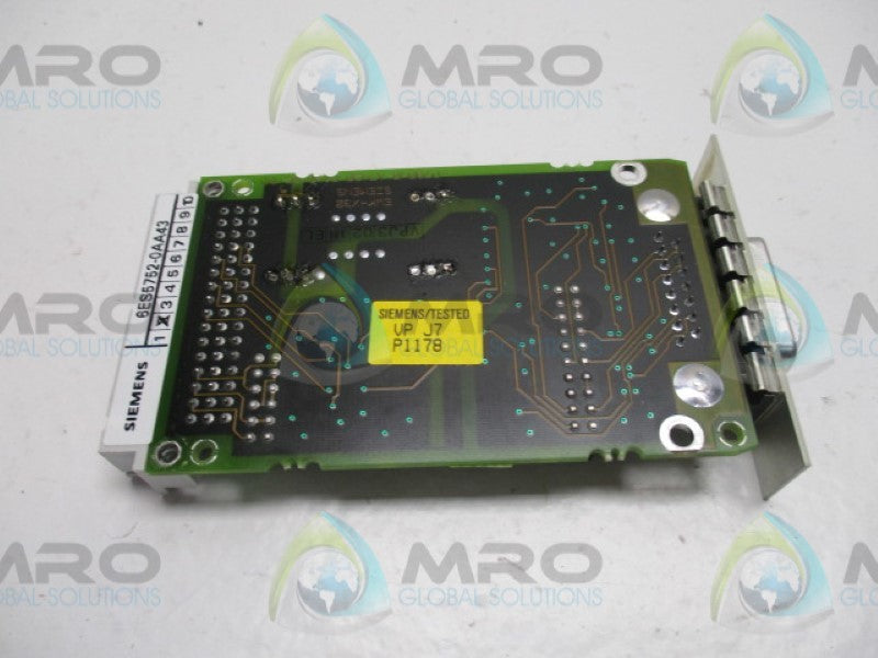 SIEMENS SIMATIC S5 6ES5752-0AA43 INTERFACE SUBMODULE  NSMP