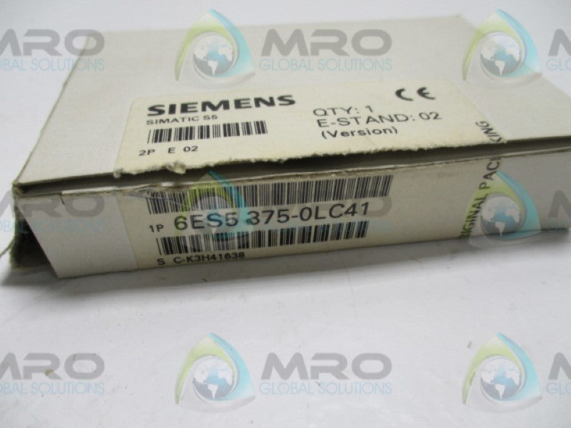 SIEMENS SIMATIC S5 6ES5375-0LC41 MEMORY SUBMODULE 16KB  NSMP