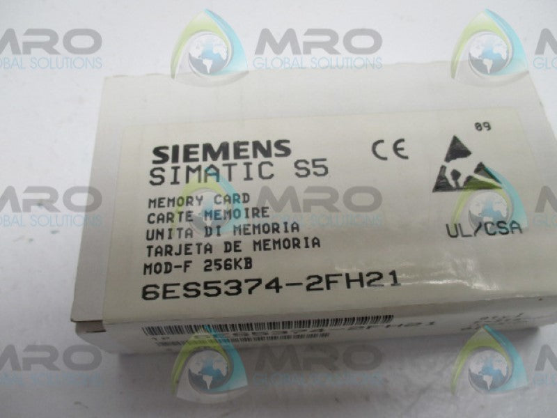 SIEMENS SIMATIC S5 6ES5374-2FH21 MEMORY CARD 256KB  NSFS